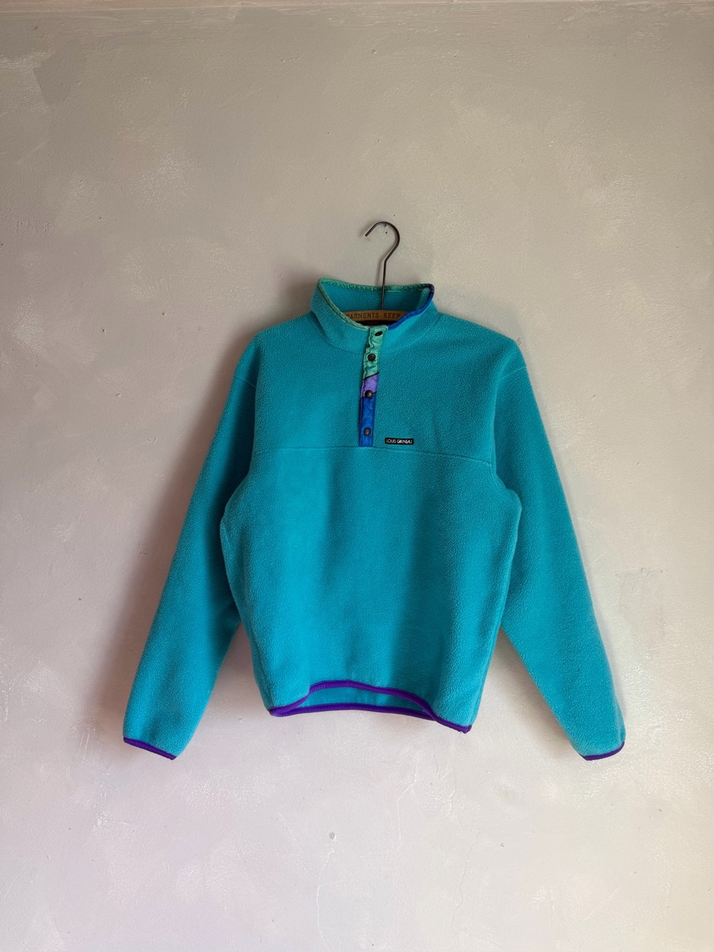 Vintage 80s 90s Louis Garneau Quarter Zip fleece Sweatshirt